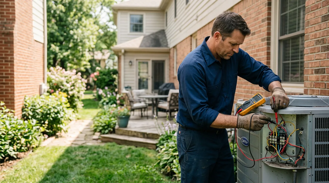 HVAC technician working near Mexico Beach, FL
